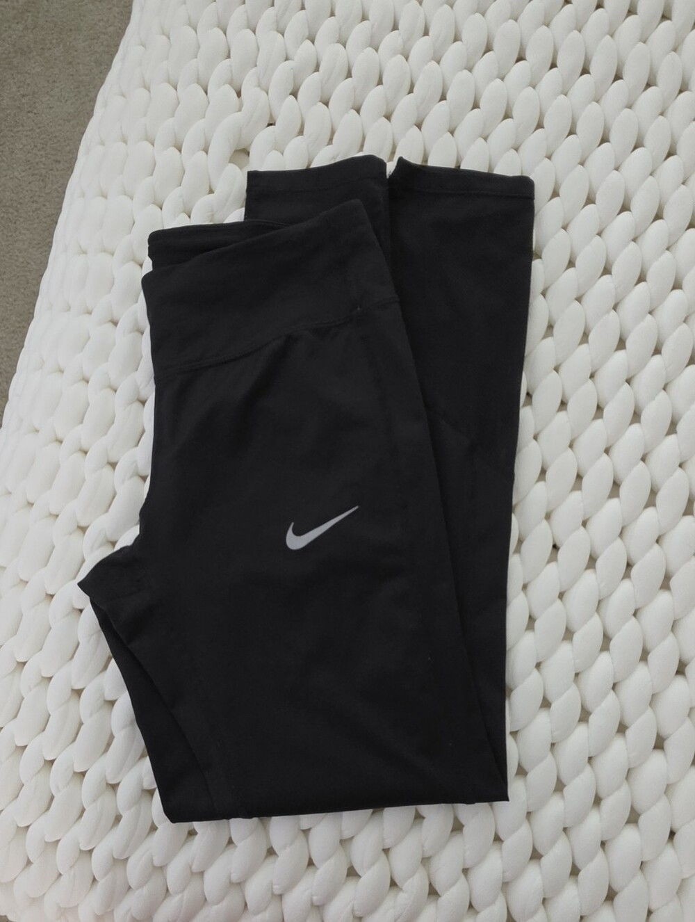 Nike Black Kids Performance Leggings with Reflective Swoosh